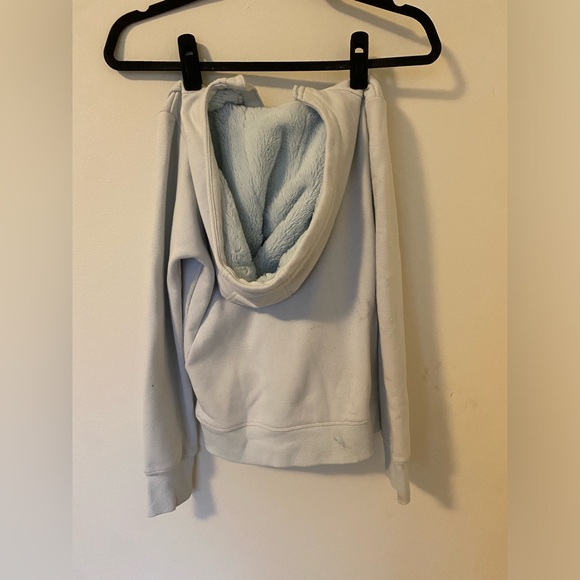 Kids pastel blue zip up hoodie - Picture 2 of 2